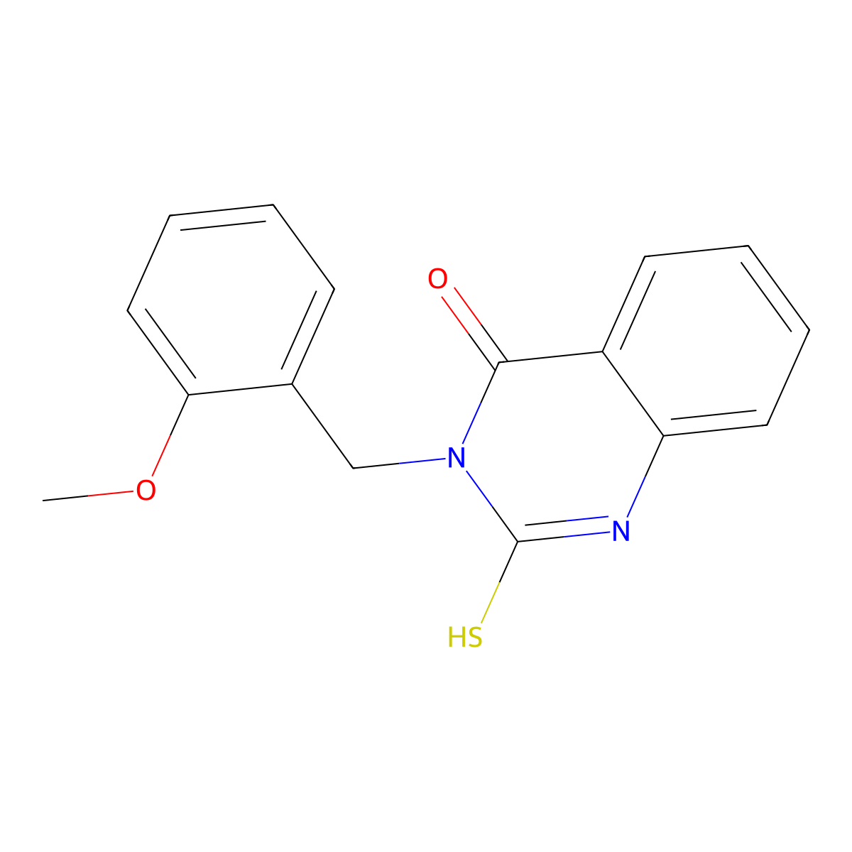 3-[(2-Methoxyphenyl)methyl]-2-sulfanyl-3,4-dihydroquinazolin-4-one molecular structure, CAS 343618-27-9