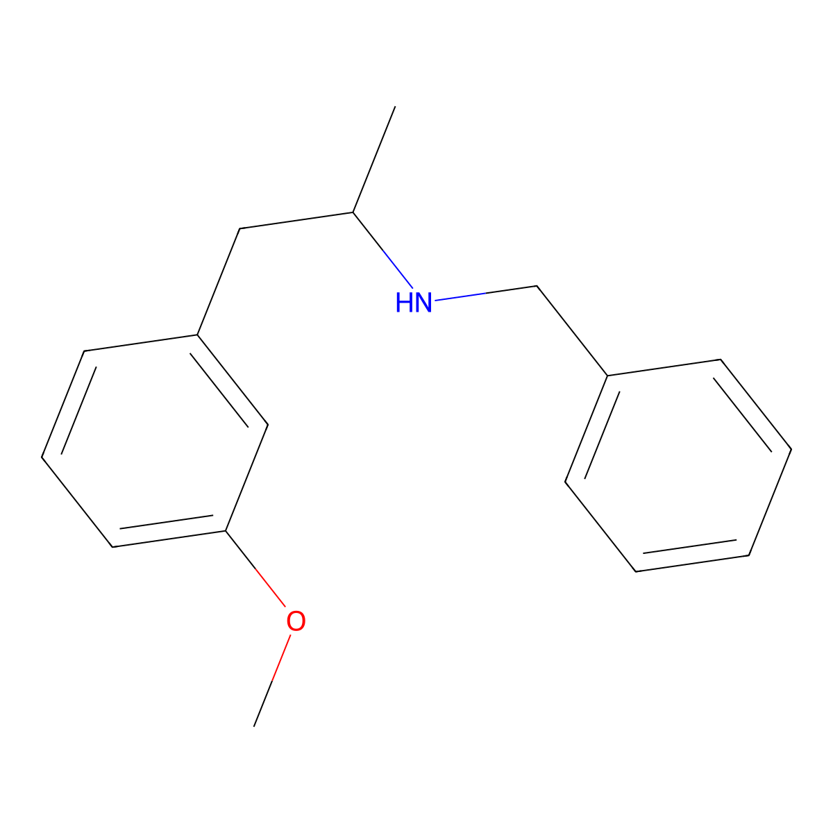 N-benzyl-1-(3-methoxyphenyl)propan-2-amine molecular structure, CAS 343618-74-6