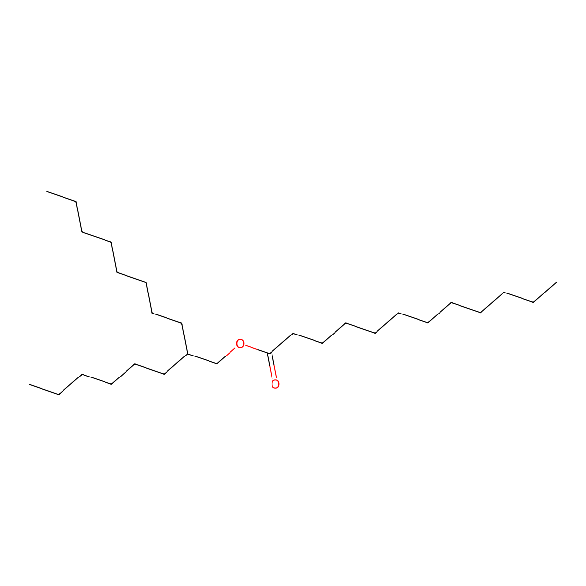 Hexyldecyl Laurate molecular structure, CAS 34362-27-1
