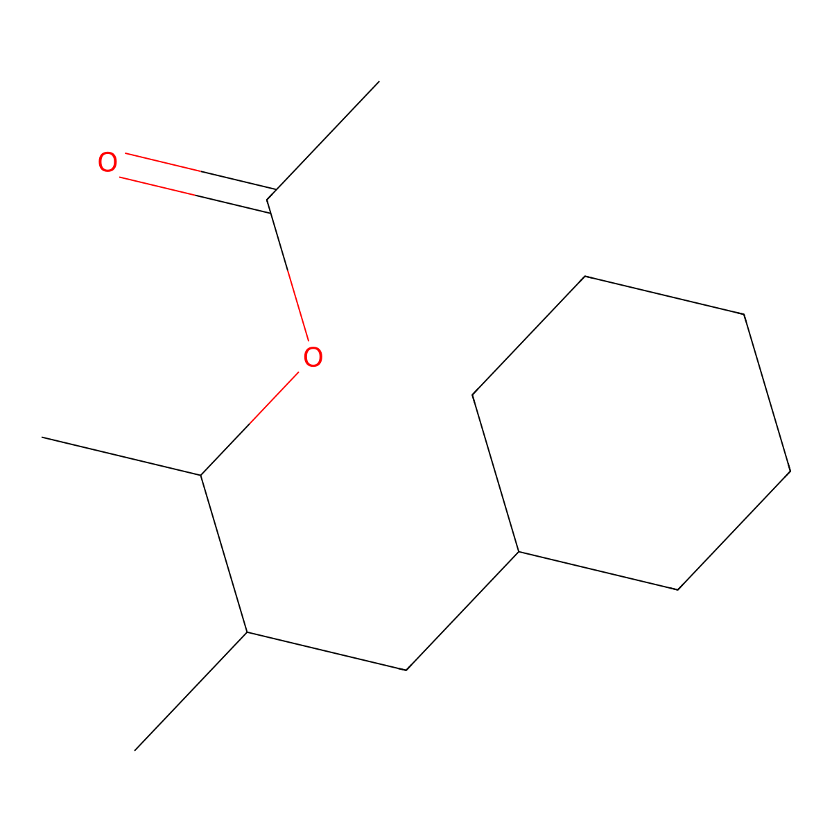 Cyclohexanepropanol, alpha,beta-dimethyl-, 1-acetate molecular structure, CAS 34362-41-9