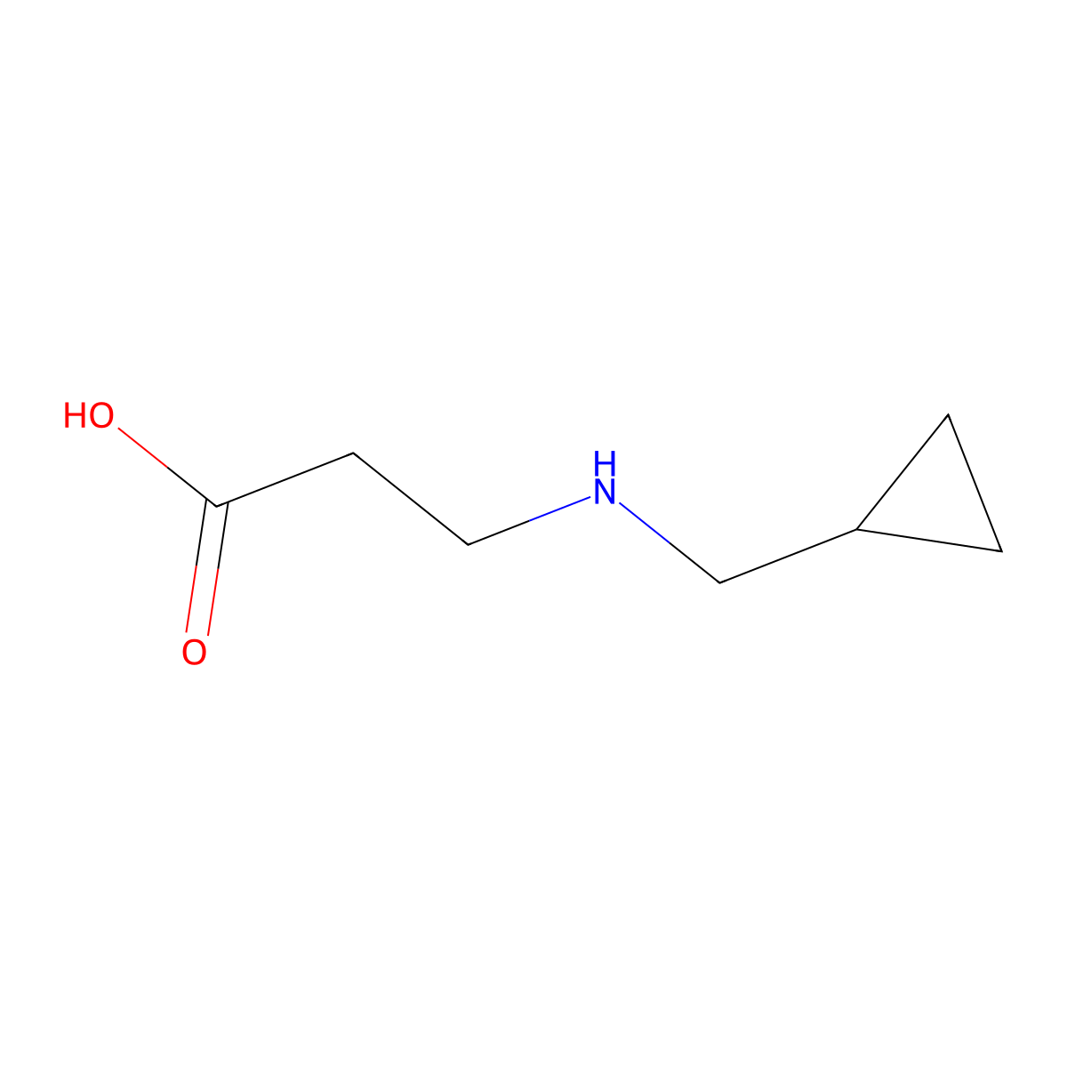N-(cyclopropylmethyl)-3-aminopropionic Acid molecular structure, CAS 343632-94-0