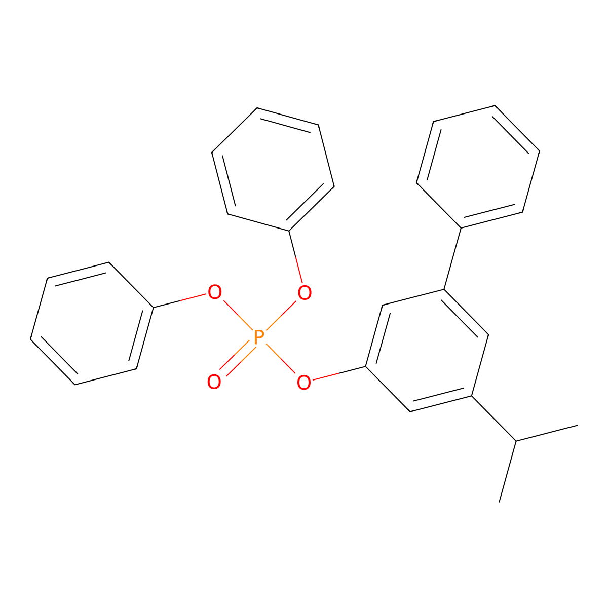 Phosphoric acid, (1-methyl-1-phenylethyl)phenyl diphenyl ester molecular structure, CAS 34364-42-6