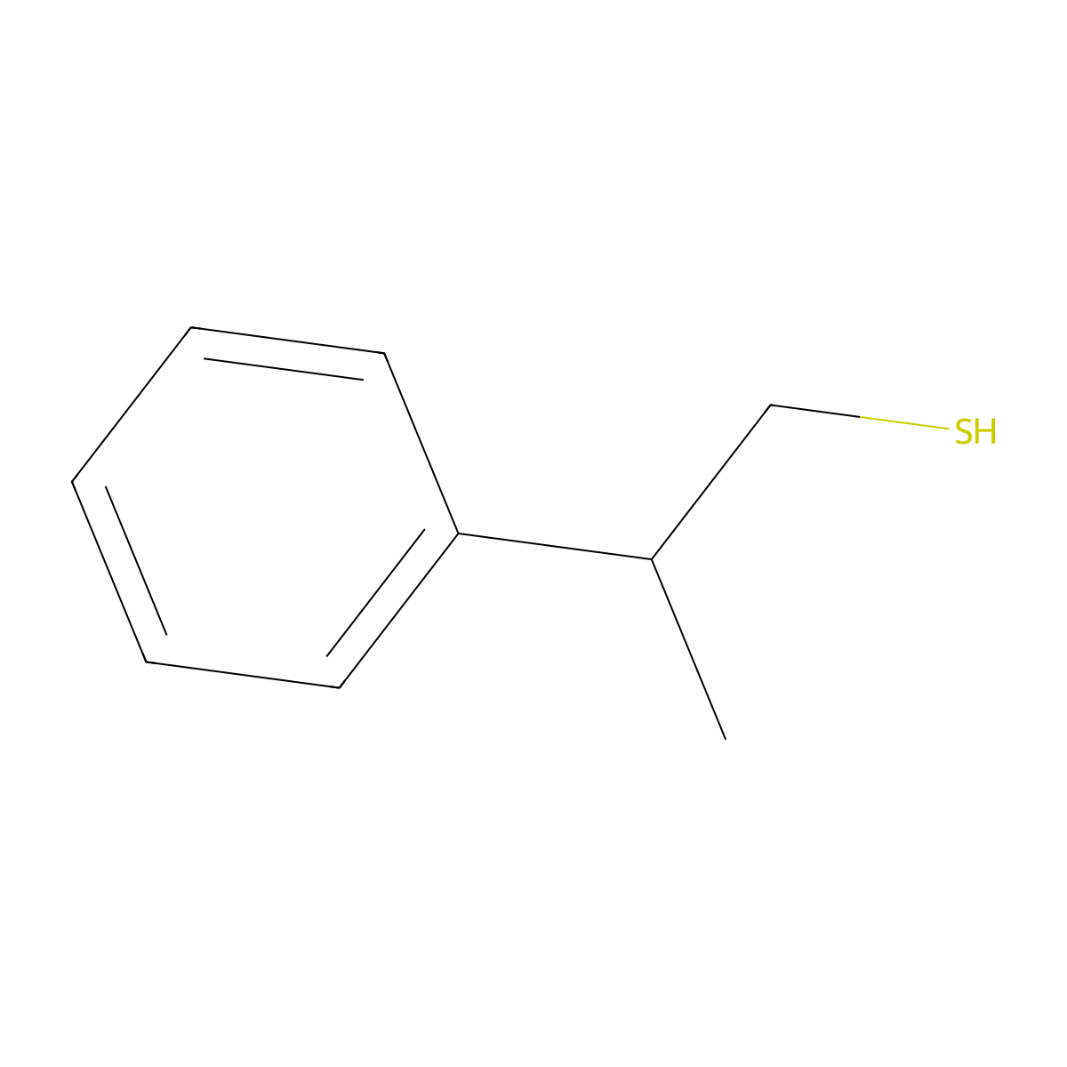 2-Phenylpropane-1-thiol molecular structure, CAS 34366-19-3