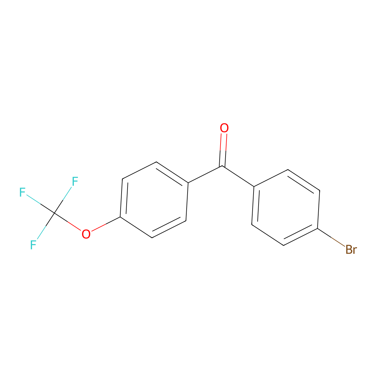 (4-Bromophenyl)(4-(trifluoromethoxy)phenyl)methanone molecular structure, CAS 34367-36-7