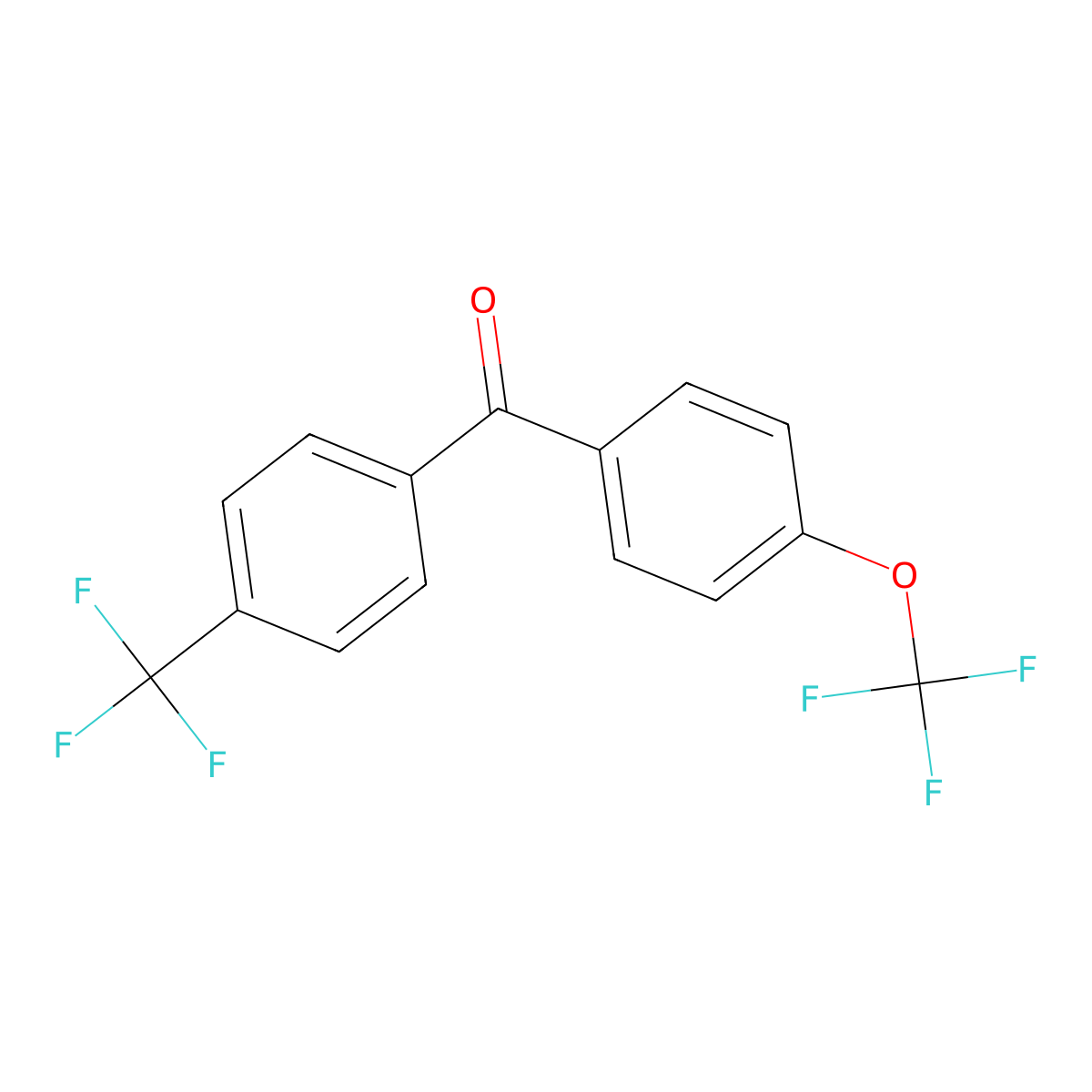 4-(Trifluoromethoxy)-4'-(trifluoromethyl)benzophenone molecular structure, CAS 34367-37-8
