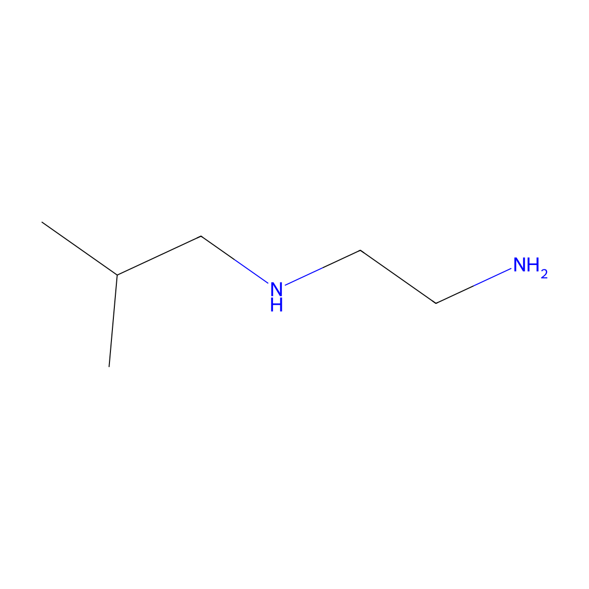 1,2-Ethanediamine, N1-(2-methylpropyl)- molecular structure, CAS 3437-23-8