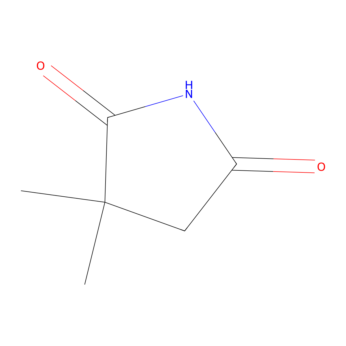 2,2-Dimethylsuccinimide molecular structure, CAS 3437-29-4