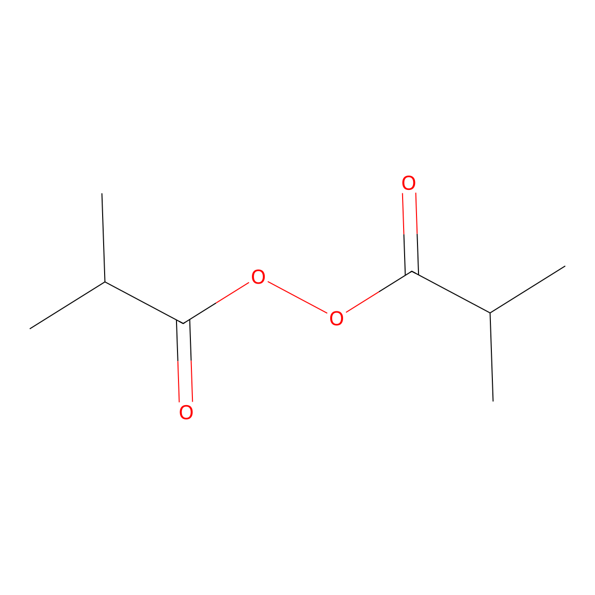 Peroxide, bis(2-methyl-1-oxopropyl) molecular structure, CAS 3437-84-1