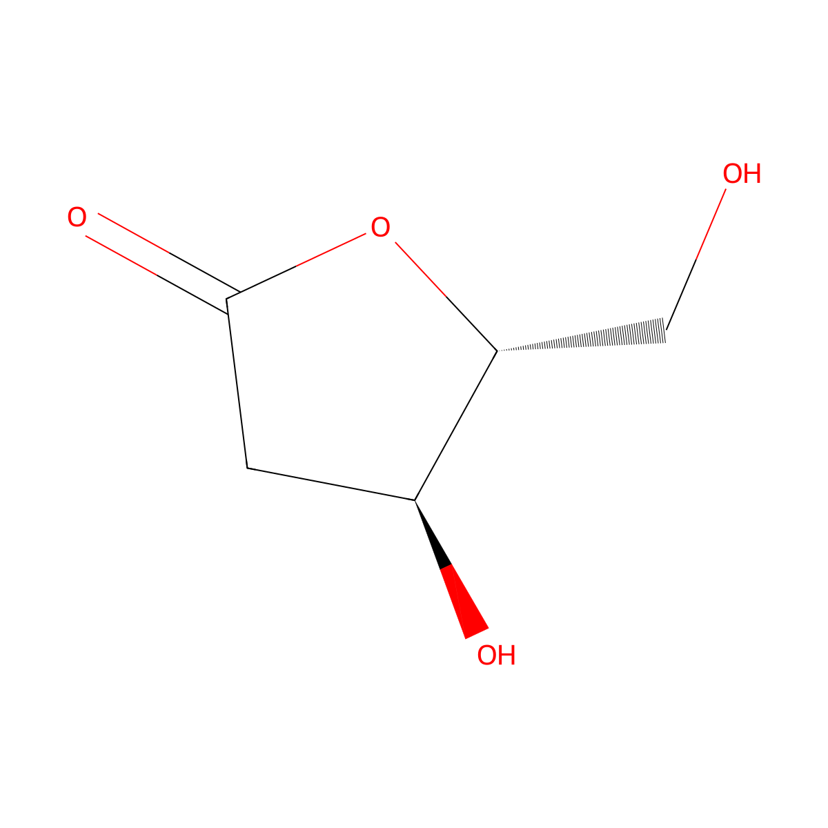 2-Deoxy-D-Ribono-1,4-Lactone molecular structure, CAS 34371-14-7