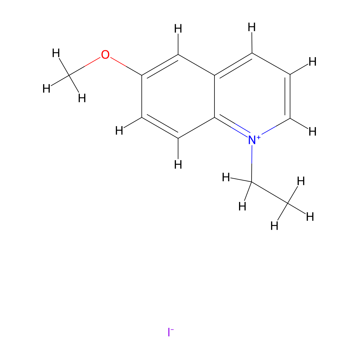 6-Methoxy-N-ethylquinolinium iodide molecular structure, CAS 34373-76-7