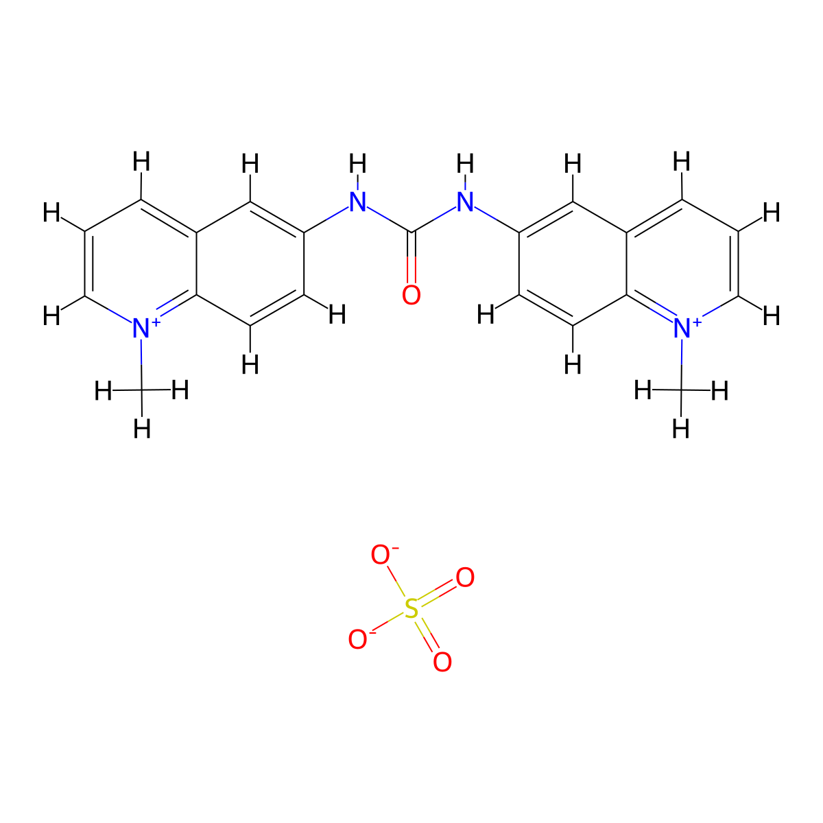 Quinolinium, 6,6'-(carbonyldiimino)bis(1-methyl-, sulfate molecular structure, CAS 34374-08-8