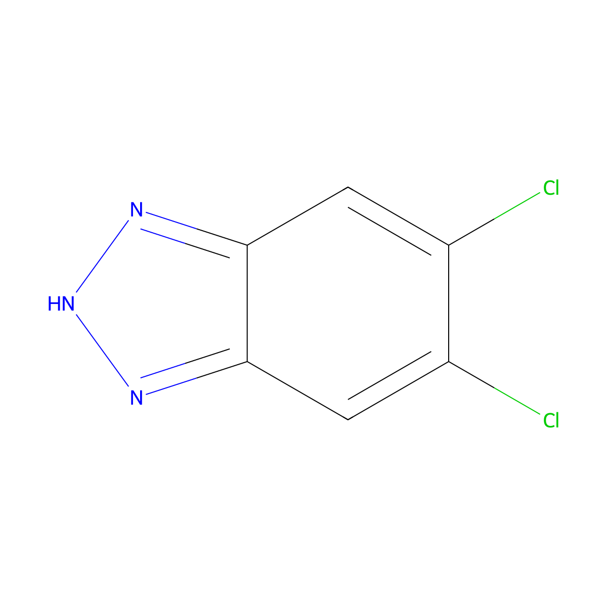 5,6-dichloro-1H-1,2,3-benzotriazole molecular structure, CAS 34374-67-9