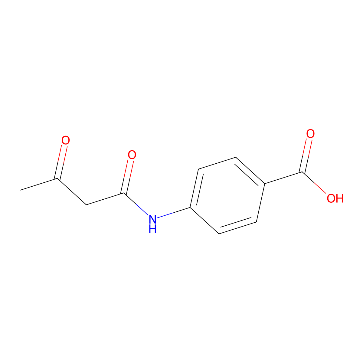 p-Carboxyacetoacetanilide molecular structure, CAS 34376-24-4