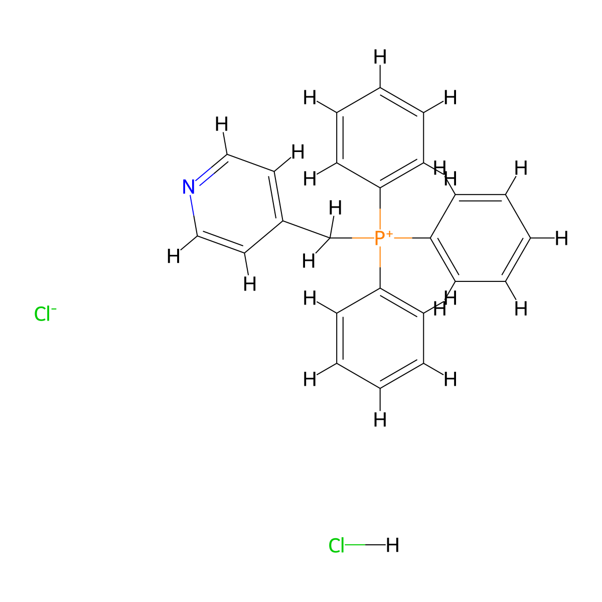 4-[(Triphenylphosphonio)methyl]pyridinium chloride molecular structure, CAS 34377-84-9
