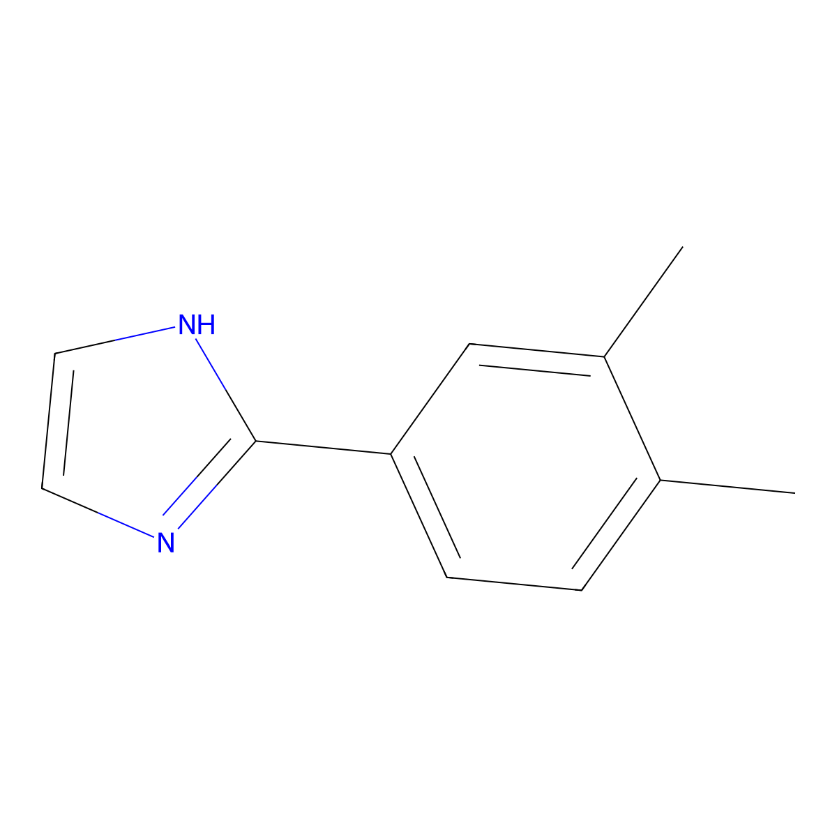 2-(3,4-dimethylphenyl)-1H-imidazole molecular structure, CAS 343771-00-6