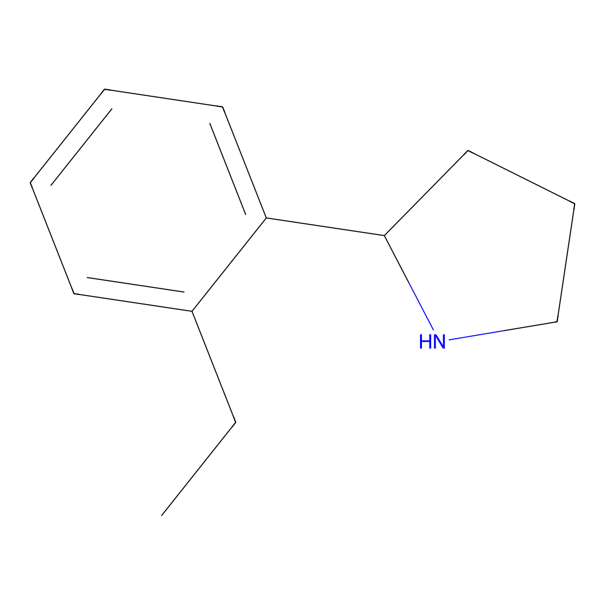 2-(2-Ethylphenyl)pyrrolidine molecular structure, CAS 343771-26-6