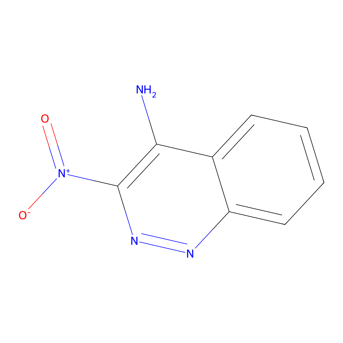 3-Nitrocinnolin-4-amine molecular structure, CAS 343773-71-7