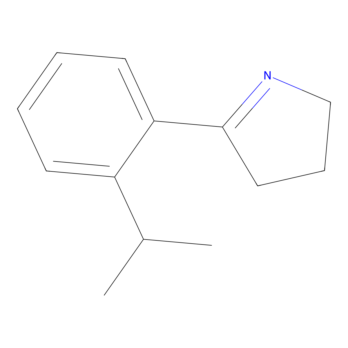 5-(2-isopropylphenyl)-3,4-dihydro-2H-pyrrole molecular structure, CAS 343774-39-0