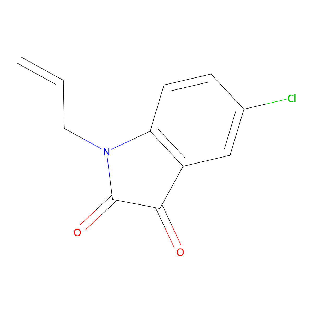 1-Allyl-5-chloroindoline-2,3-dione molecular structure, CAS 343778-25-6