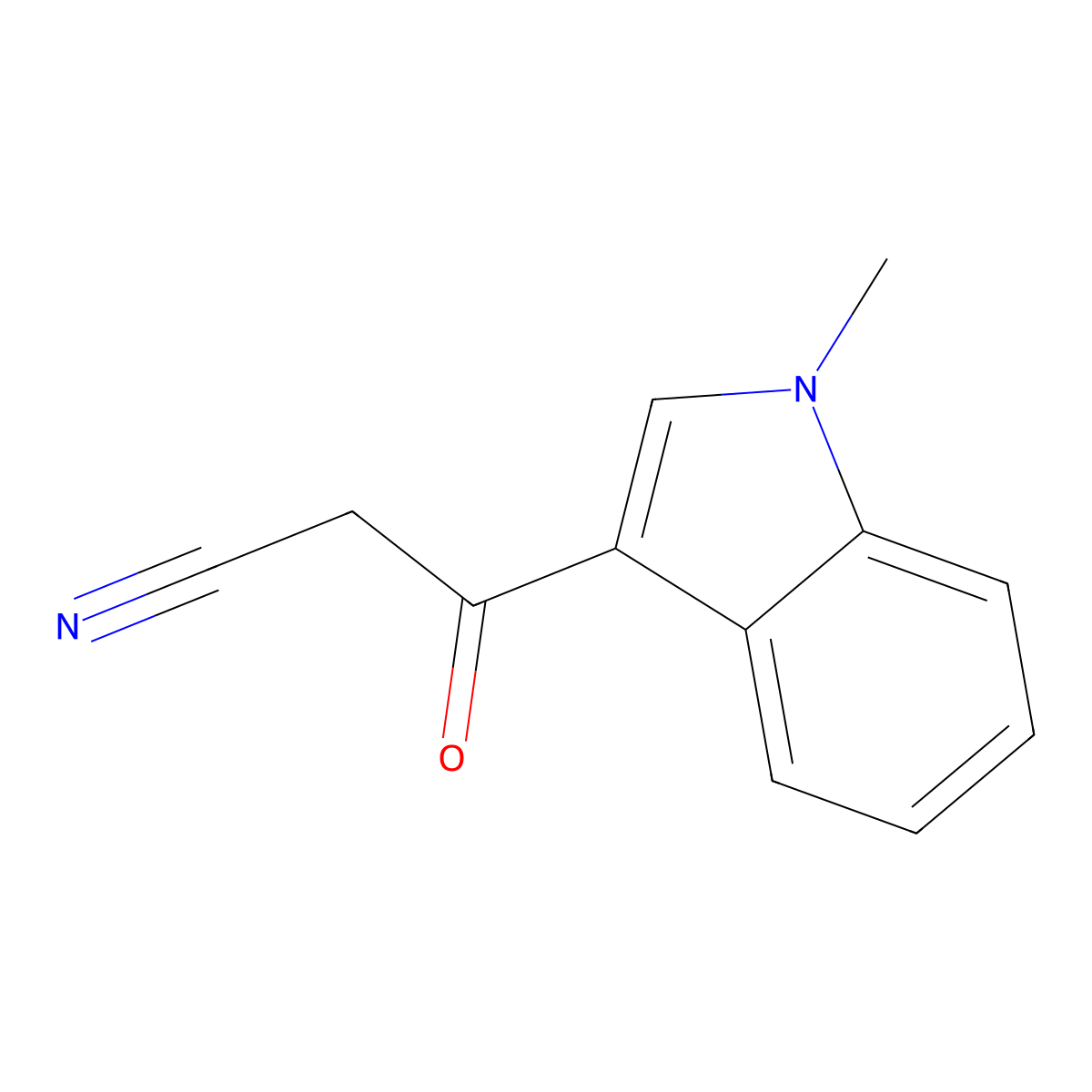 3-(1-Methyl-1H-indol-3-yl)-3-oxopropanenitrile molecular structure, CAS 343778-74-5