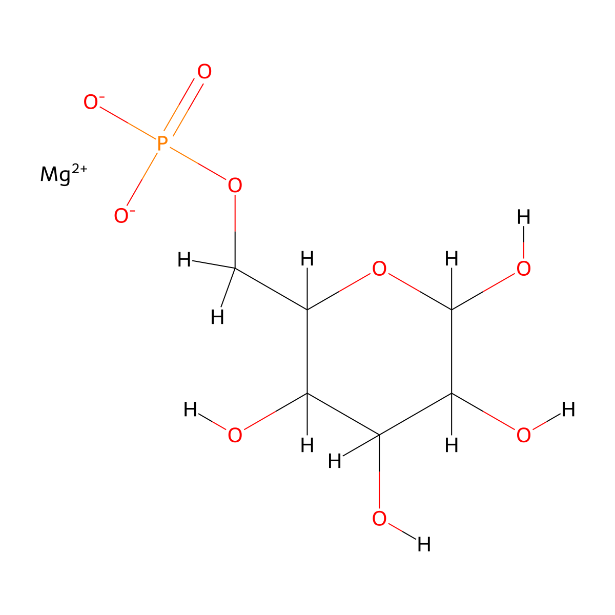D-Glucose, 6-(dihydrogen phosphate), magnesium salt (1:?) molecular structure, CAS 34378-76-2