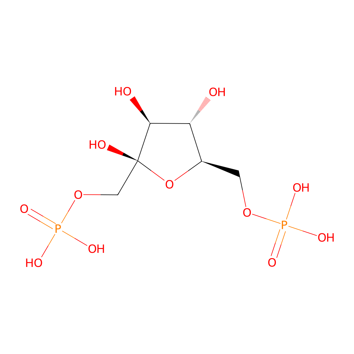 1,6-Di-O-phosphono-beta-D-fructofuranose molecular structure, CAS 34378-77-3
