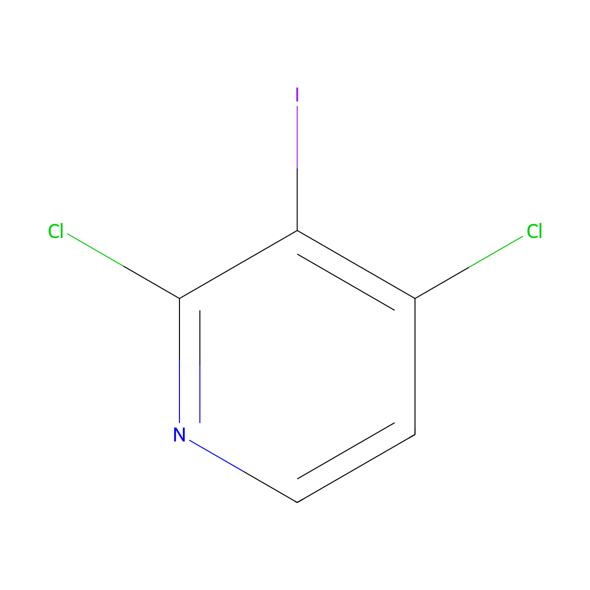 2,4-Dichloro-3-iodopyridine molecular structure, CAS 343781-36-2
