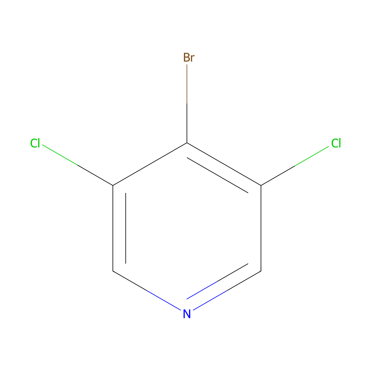 4-Bromo-3,5-dichloropyridine molecular structure, CAS 343781-45-3