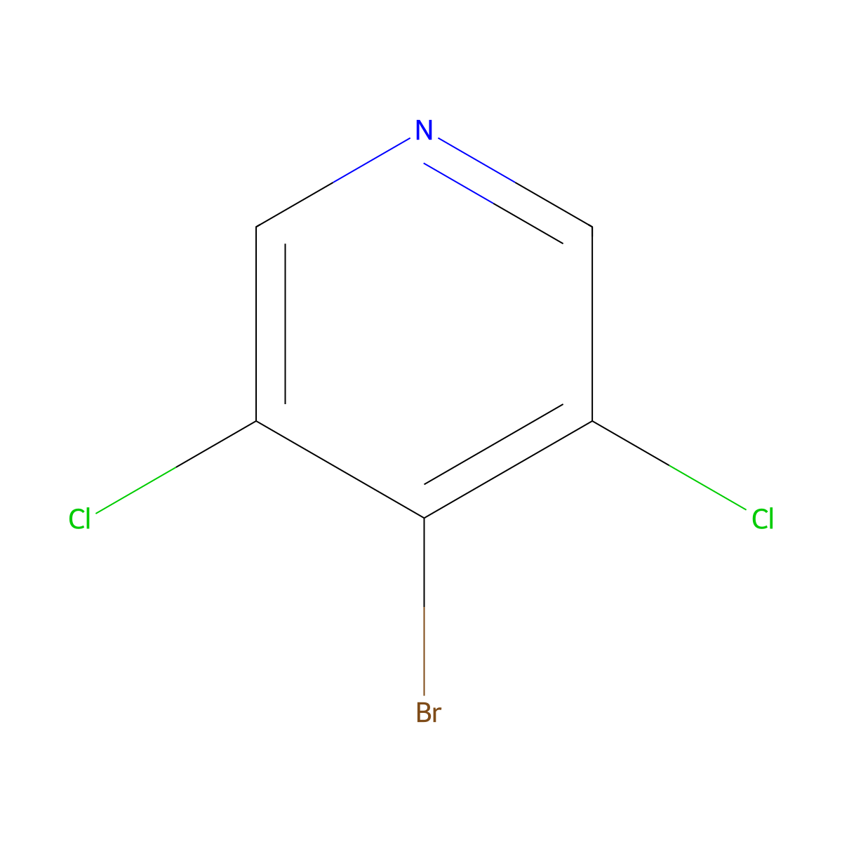4-Bromo-3,5-dichloropyridine molecular structure, CAS 343781-45-3