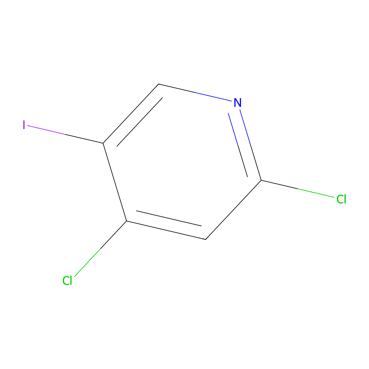 2,4-Dichloro-5-iodopyridine molecular structure, CAS 343781-49-7