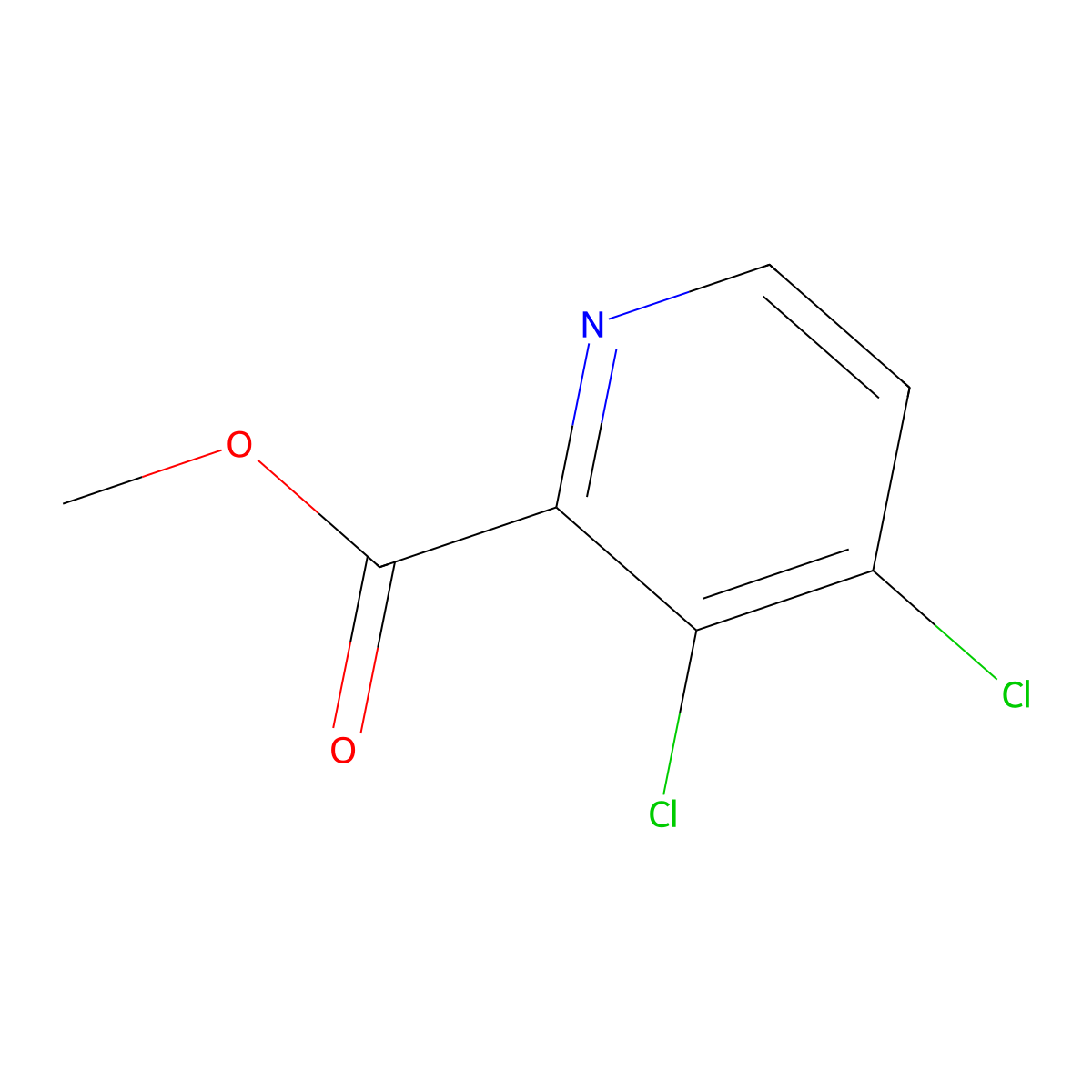 Methyl 3,4-dichloropyridine-2-carboxylate molecular structure, CAS 343781-52-2