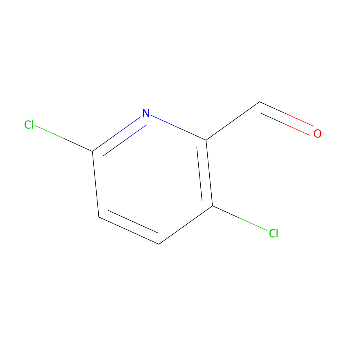 3,6-Dichloropyridine-2-carboxaldehyde molecular structure, CAS 343781-53-3