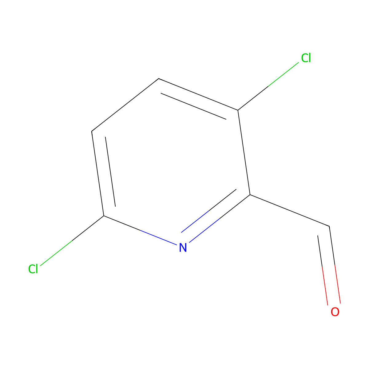 3,6-Dichloropyridine-2-carboxaldehyde molecular structure, CAS 343781-53-3
