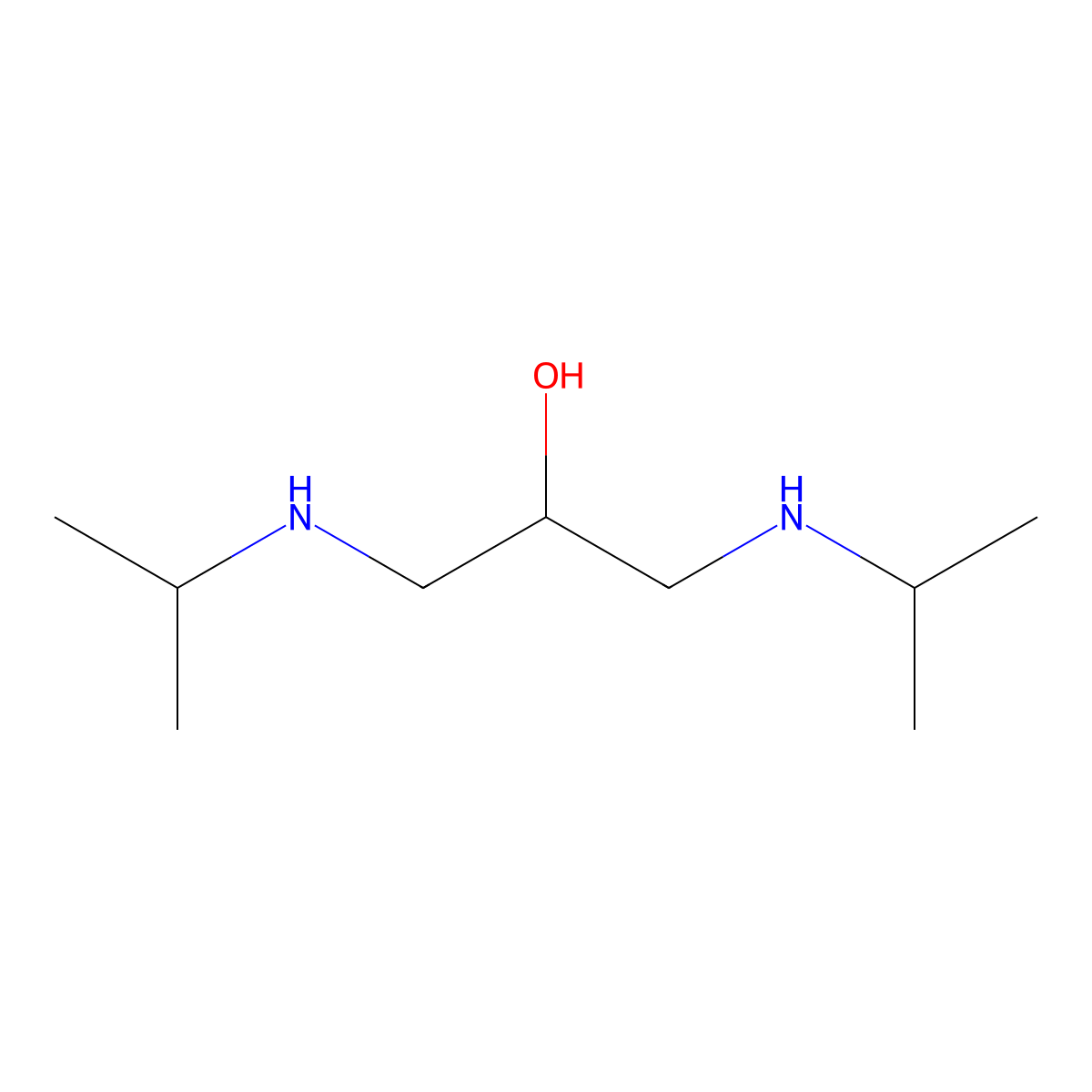 1,3-Bis((1-methylethyl)amino)propan-2-ol molecular structure, CAS 343785-33-1