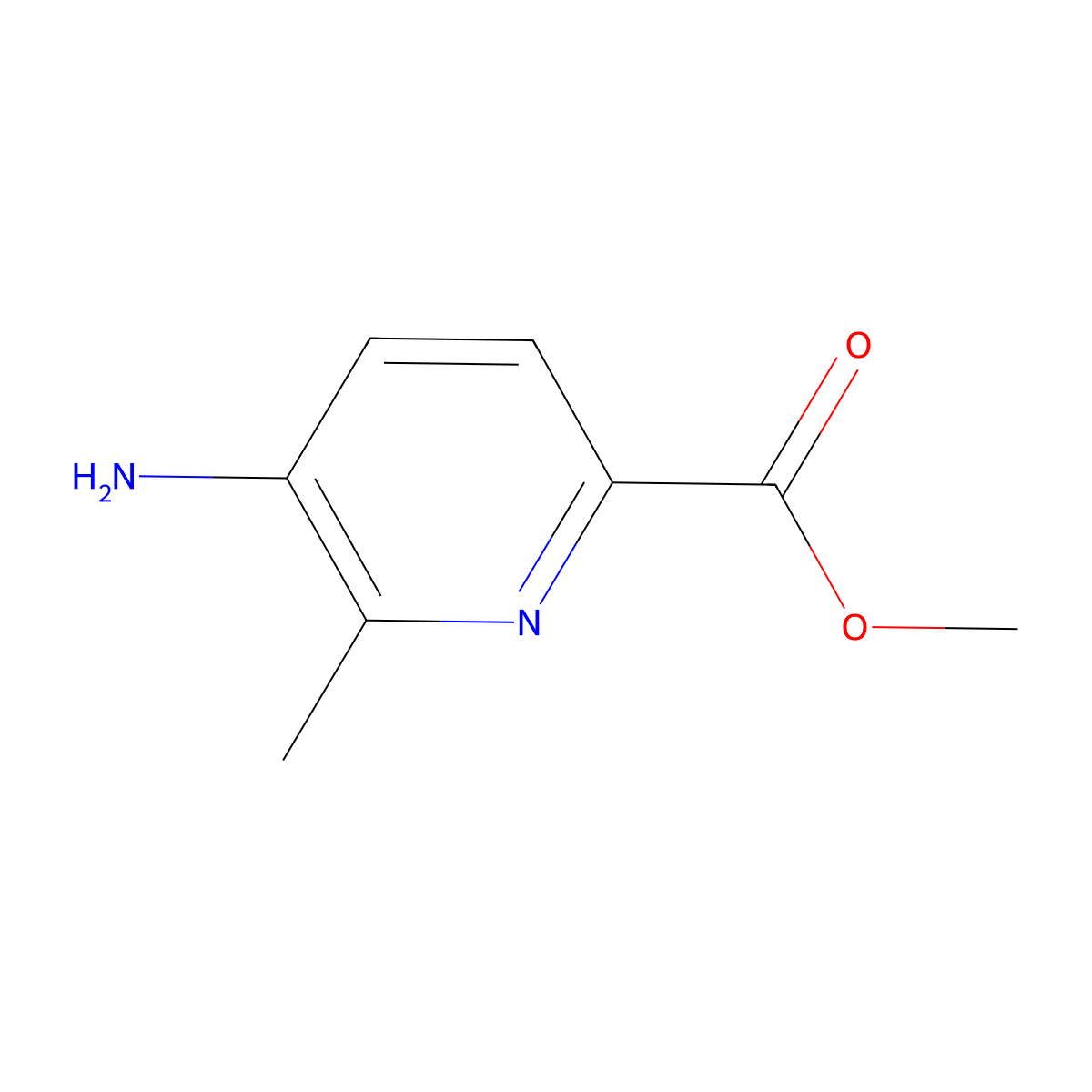 Methyl 5-amino-6-methylpyridine-2-carboxylate molecular structure, CAS 343786-11-8