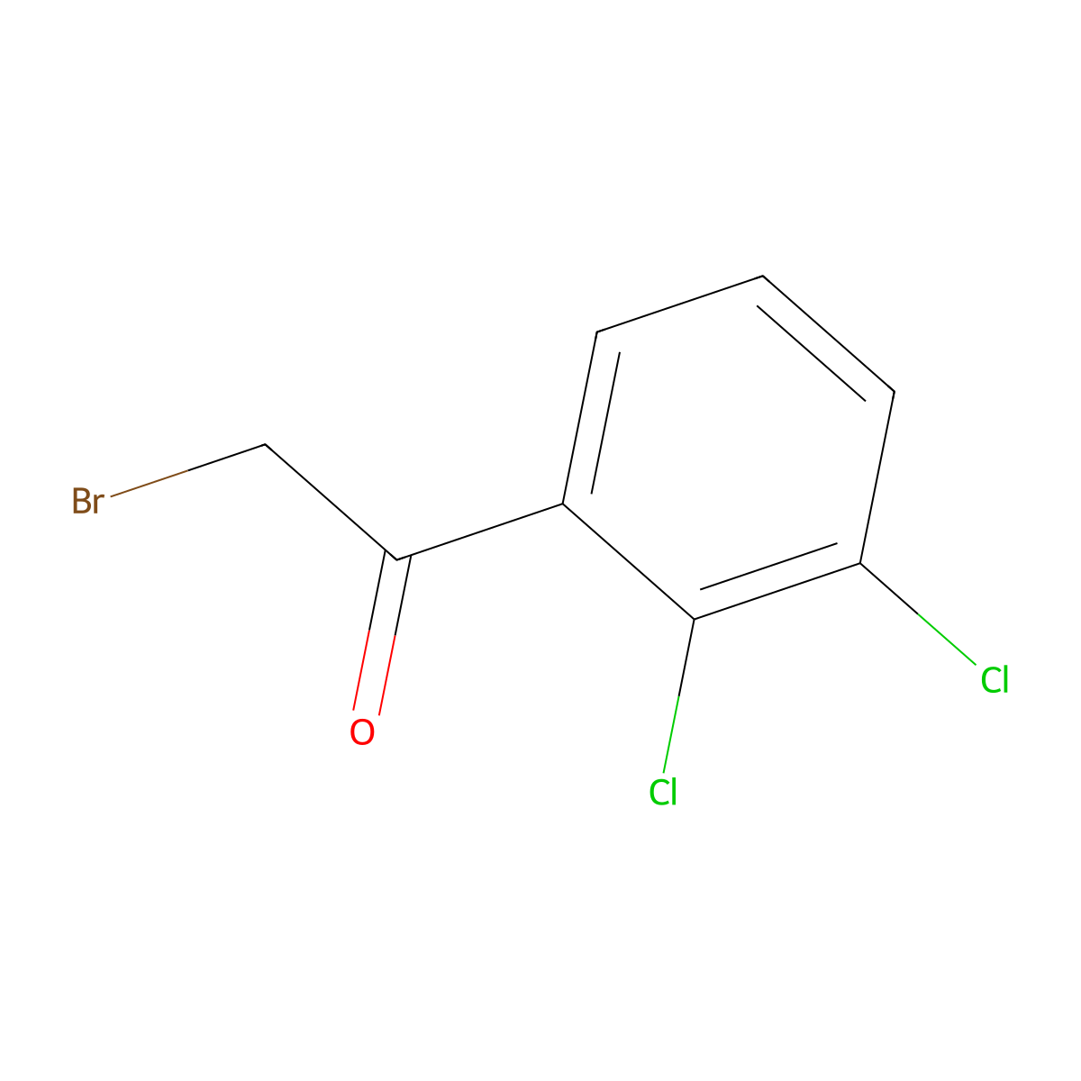 2-Bromo-1-(2,3-dichlorophenyl)ethan-1-one molecular structure, CAS 343787-47-3
