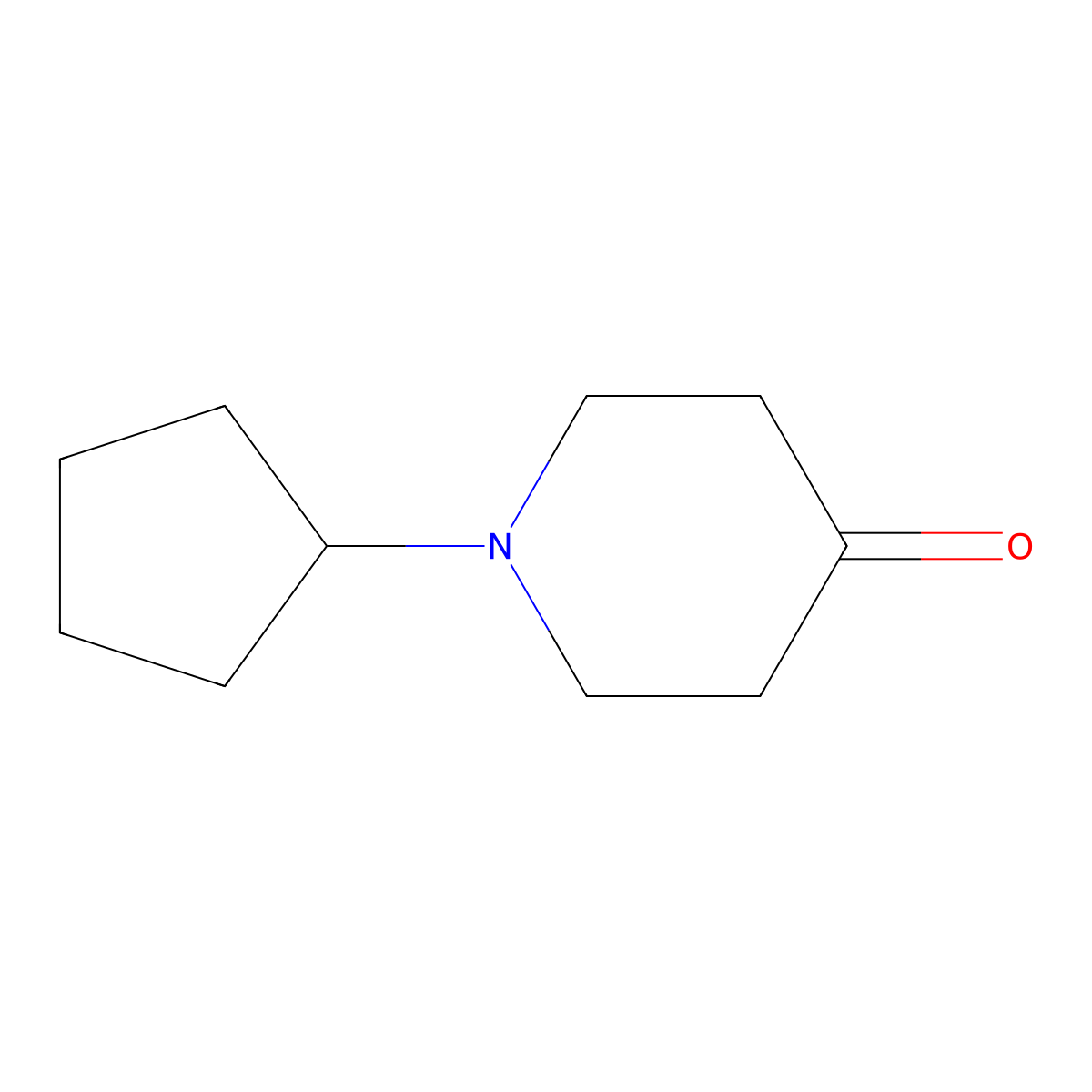 1-Cyclopentylpiperidin-4-one molecular structure, CAS 343787-68-8