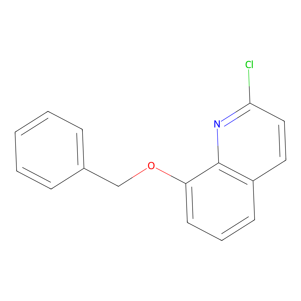 8-(Benzyloxy)-2-chloroquinoline molecular structure, CAS 343788-51-2