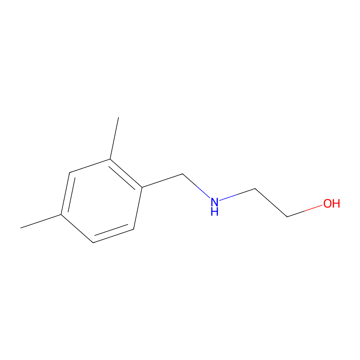 2-{[(2,4-Dimethylphenyl)methyl]amino}ethan-1-ol molecular structure, CAS 343789-59-3