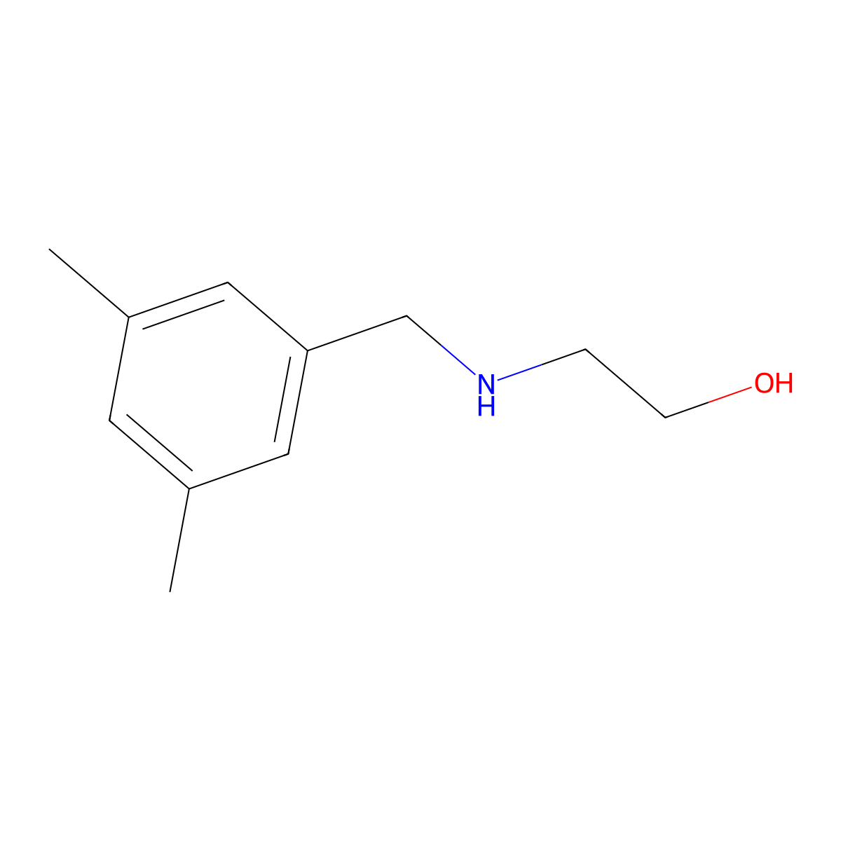 2-{[(3,5-Dimethylphenyl)methyl]amino}ethan-1-ol molecular structure, CAS 343789-70-8