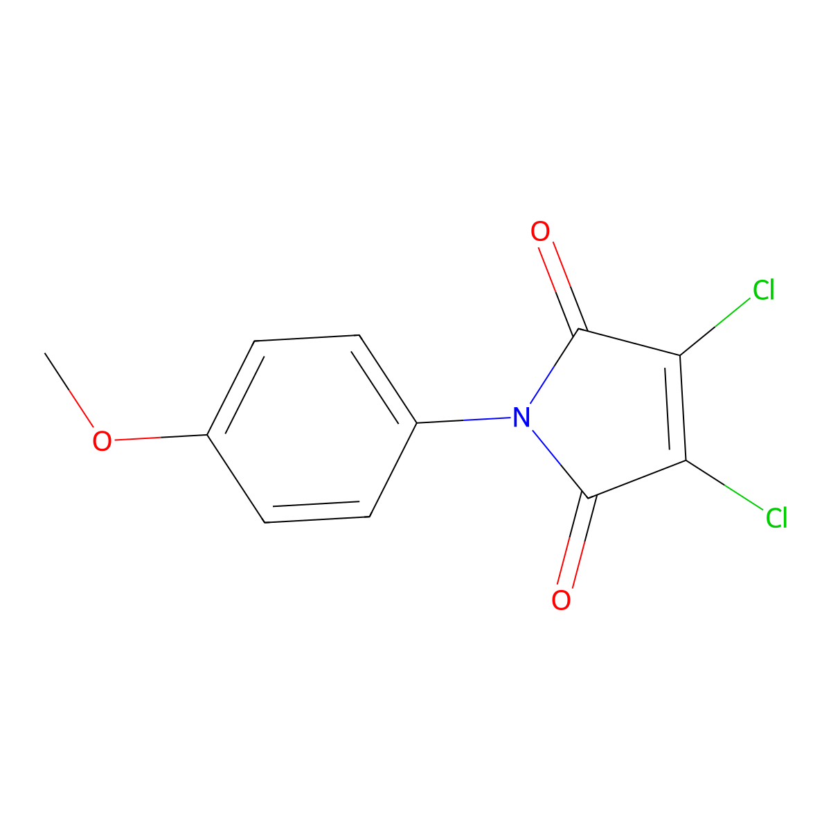 3,4-Dichloro-1-(4-methoxyphenyl)-1H-pyrrole-2,5-dione molecular structure, CAS 34379-53-8