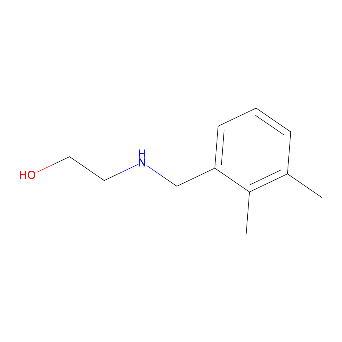 2-{[(2,3-Dimethylphenyl)methyl]amino}ethan-1-ol molecular structure, CAS 343791-68-4