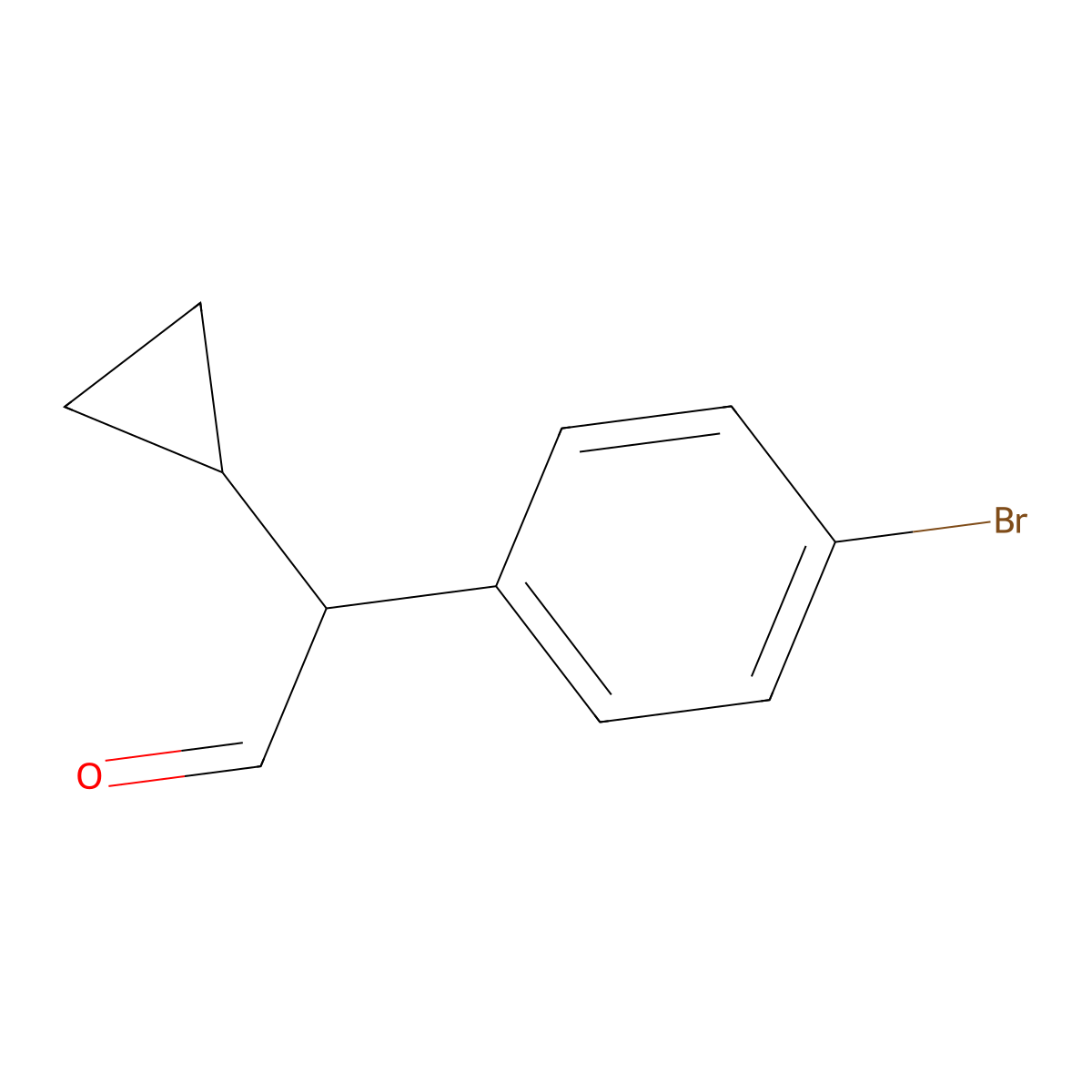 4-Bromo-alpha-cyclopropylbenzeneacetaldehyde molecular structure, CAS 343791-96-8