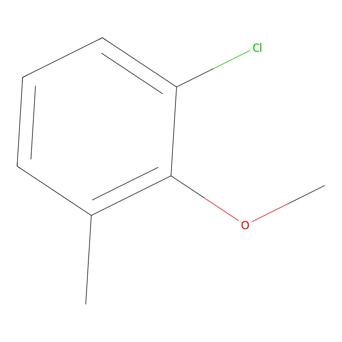 1-Chloro-2-methoxy-3-methylbenzene molecular structure, CAS 3438-15-1