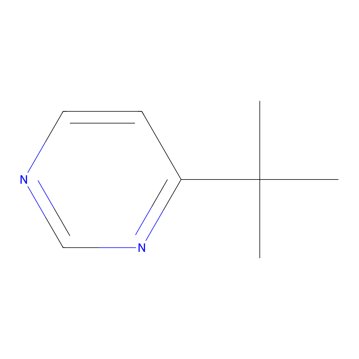 4-Tert-butylpyrimidine molecular structure, CAS 3438-47-9