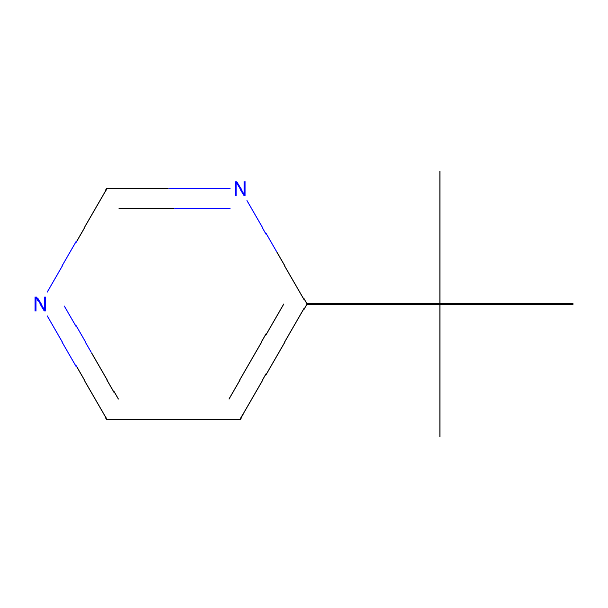 4-Tert-butylpyrimidine molecular structure, CAS 3438-47-9
