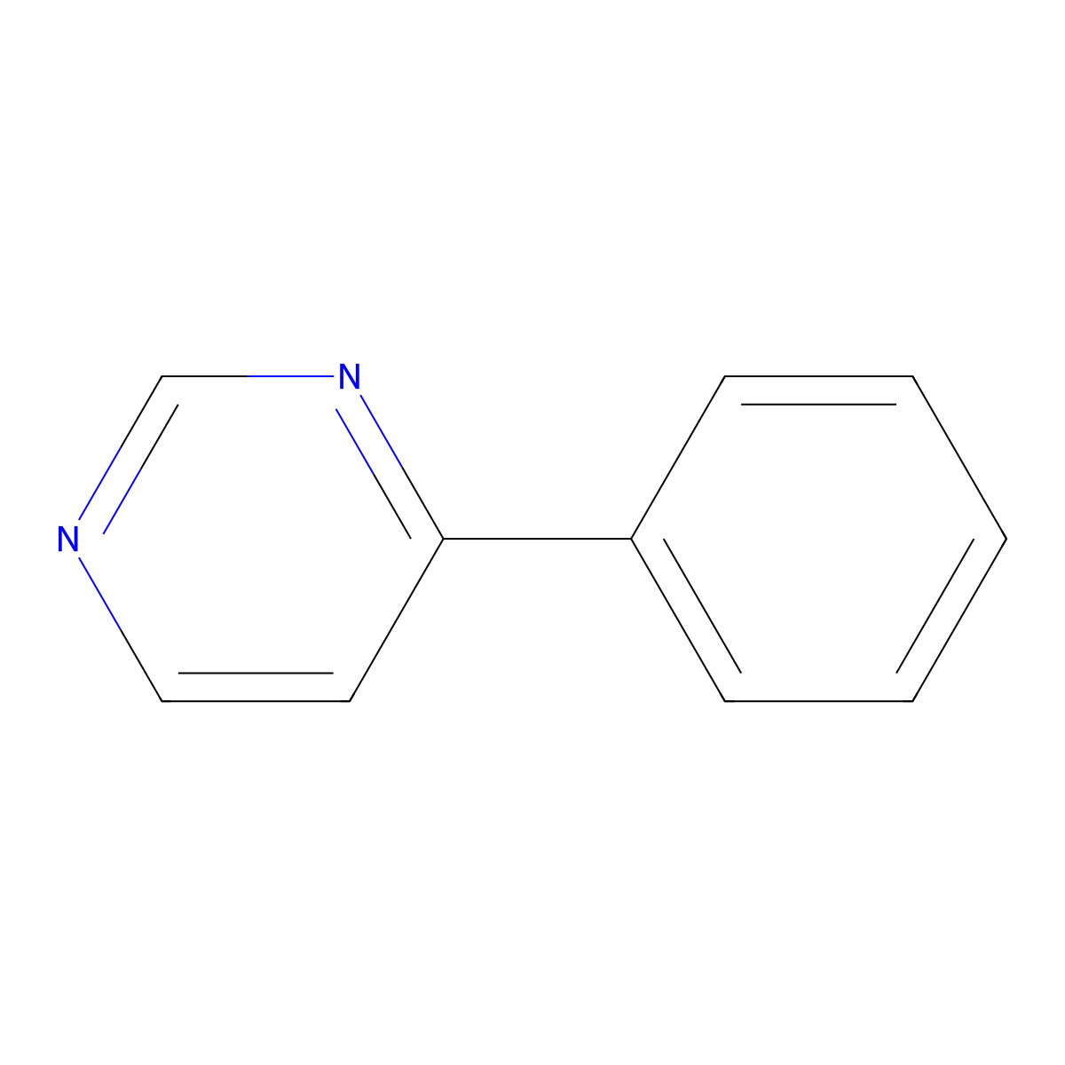 4-Phenylpyrimidine molecular structure, CAS 3438-48-0