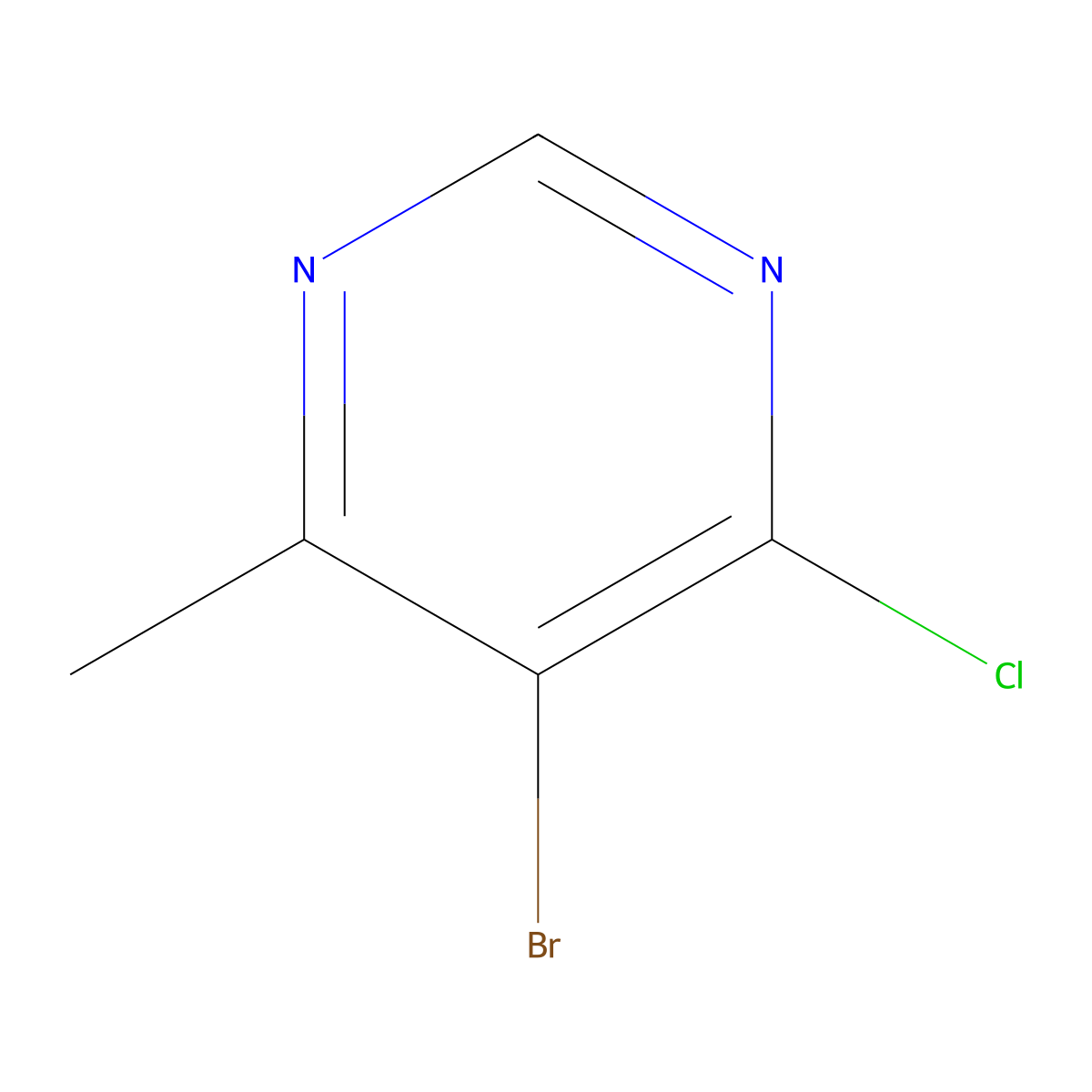5-Bromo-4-chloro-6-methylpyrimidine molecular structure, CAS 3438-55-9
