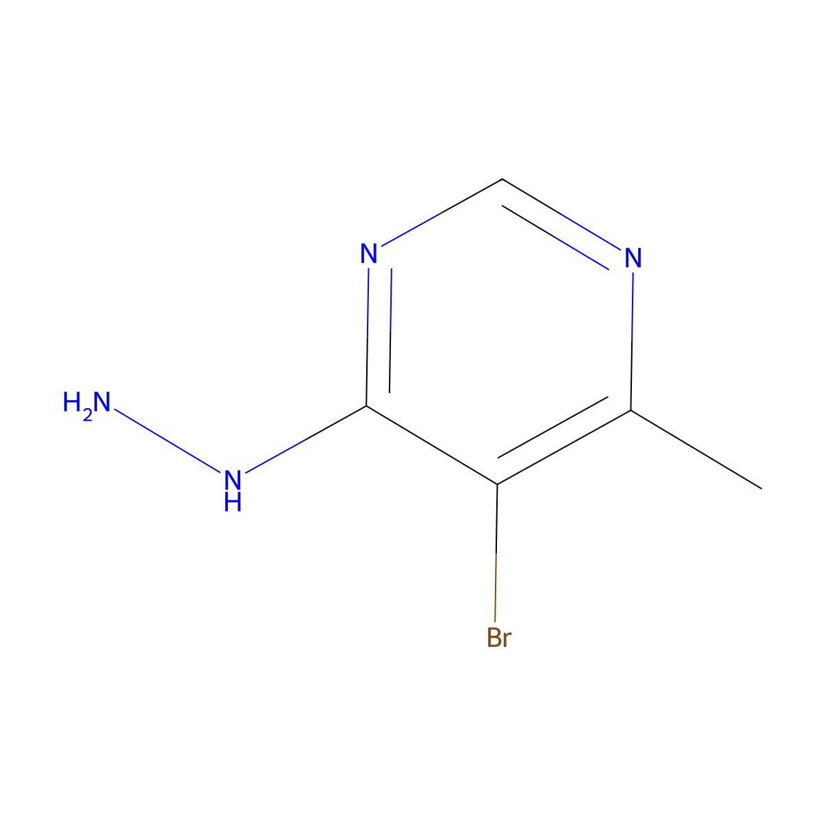 5-Bromo-4-hydrazino-6-methylpyrimidine molecular structure, CAS 3438-58-2