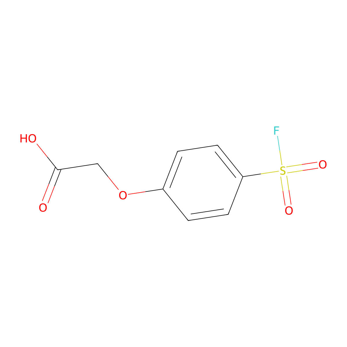 P-SO2F Phenoxyacetic acid molecular structure, CAS 34380-54-6